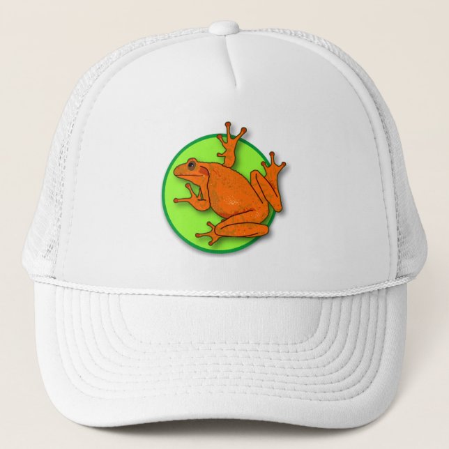 Sombrero de béisbol rana Naranja (Anverso)