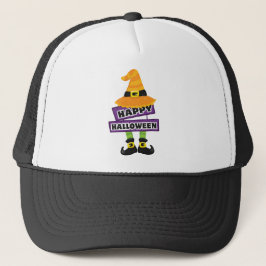 Sombrero de bruja y pies de Halloween