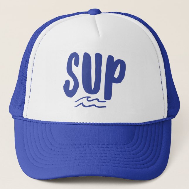 Sombrero de Camión Azul de Onda SUP Stand Up (Anverso)