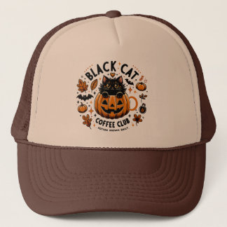 Sombrero de camión Black Cat Coffee Club Halloween