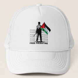 Sombrero de camión BLANCO LIBRE PARA PALESTINA