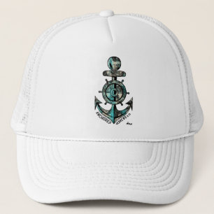 Sombrero de camión con ancla religiosa