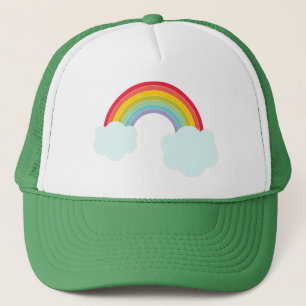Sombrero de camión de arco iris retro