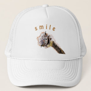 Sombrero de camión de avestruz feliz - Sonrisa