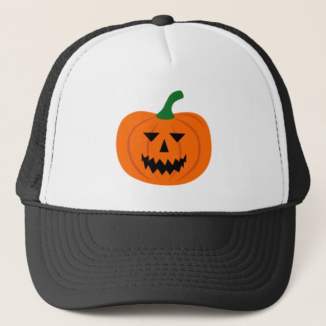 Sombrero de camión de calabaza de Halloween (Anverso)