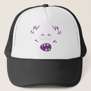 Sombrero de Camión de Cara de Monstruo Púrpura