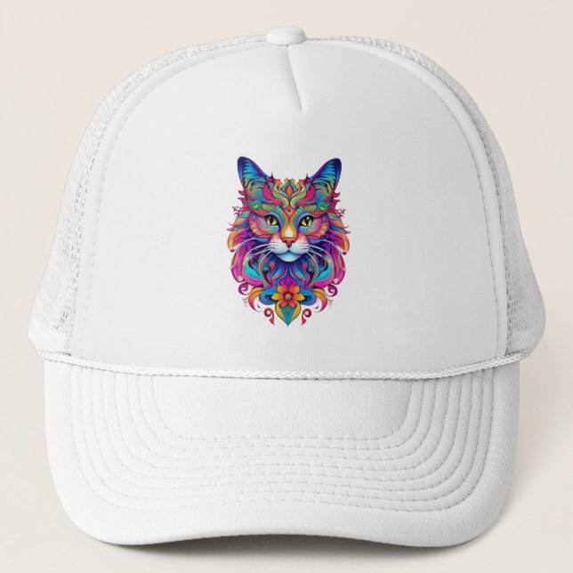Sombrero de camión de gato vector (Anverso)