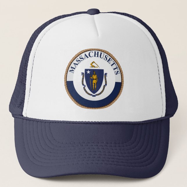 Sombrero de camión de la bandera de Massachusetts (Anverso)