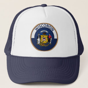 Sombrero de camión de la bandera de Wisconsin