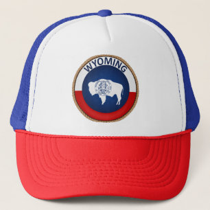 Sombrero de camión de la bandera Wyoming