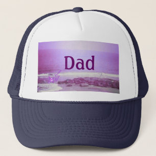 Sombrero de camión de papá morado de océano y ciel