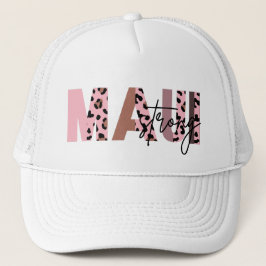 Sombrero de camión de patrón de Cougar rosa Maui S