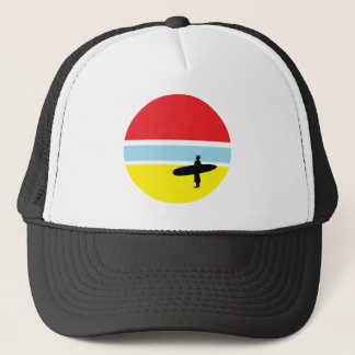 Sombrero de camión de surfista de atardecer