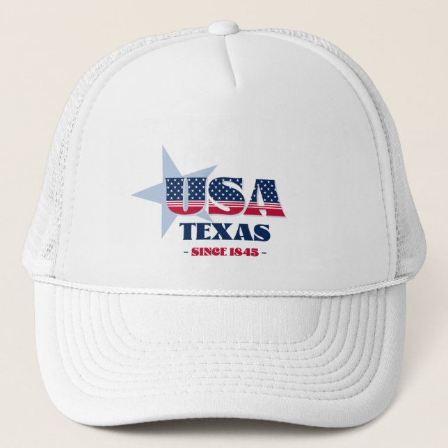Sombrero de camión de tipografía de Texas Patrióti (Anverso)