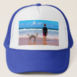 Sombrero de camión fotográfico personalizado con t<br><div class="desc">Gorras de fotografía personalizado - Su propio diseño - Familia personalizada / Amigos o regalo de mayúsculas personales - Añadir su foto / texto - Redimensionar y mover o eliminar y agregar elementos / texto con herramienta de personalización ! Elige / agrega tu fuente favorita / color de texto !...</div>