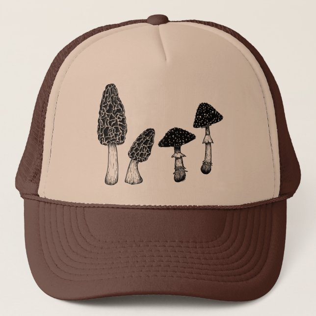 Sombrero de camión Morel y Amanita (Anverso)