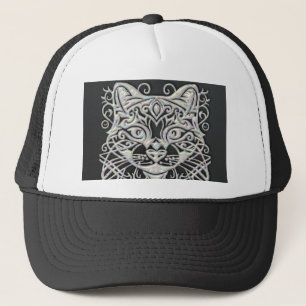 Sombrero de camión para gato negro