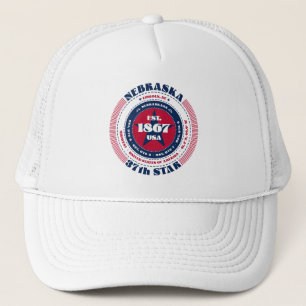 Sombrero de camión patriótico del estado de Nebras