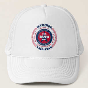 Sombrero de camión patriótico del estado de Wyomin