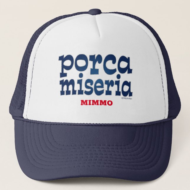 Sombrero de camión personalizado Porca Miseria (Anverso)