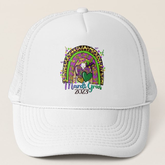 Sombrero de camión Rainbow Mardi Gras (Anverso)