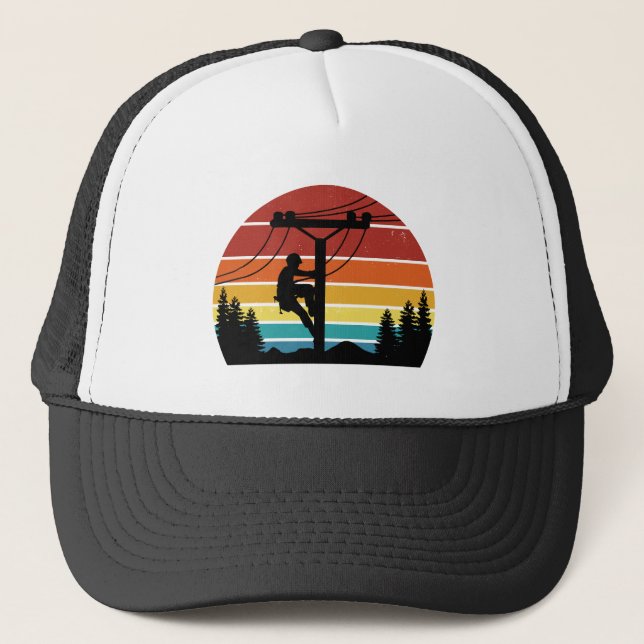 Sombrero de Camión Retro de Sunset Lineman Vintage (Anverso)