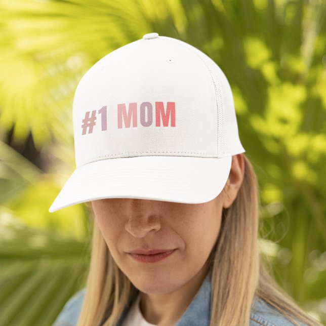 Sombrero de camión rosa retro para mamá #1 | Mejor (Subido por el creador)
