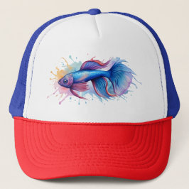 Sombrero de camión - Serie acuarela: Betta Fish