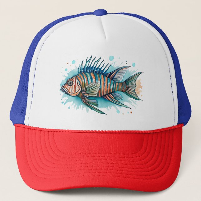 Sombrero de camión - Serie acuarela: Lionfish (Anverso)