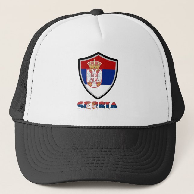 Sombrero de camionera de bandera serbia (Anverso)