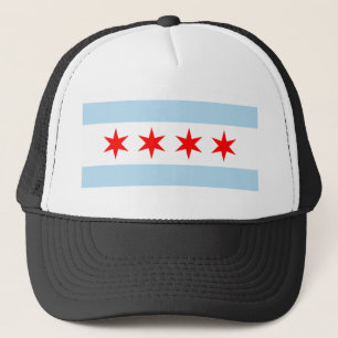 Sombrero de camionera de la bandera de Chicago