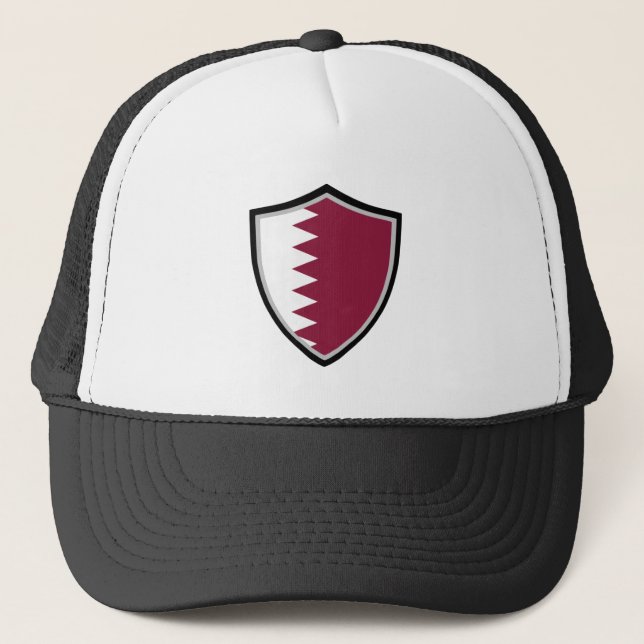 Sombrero de camionera de la bandera de Qatar (Anverso)