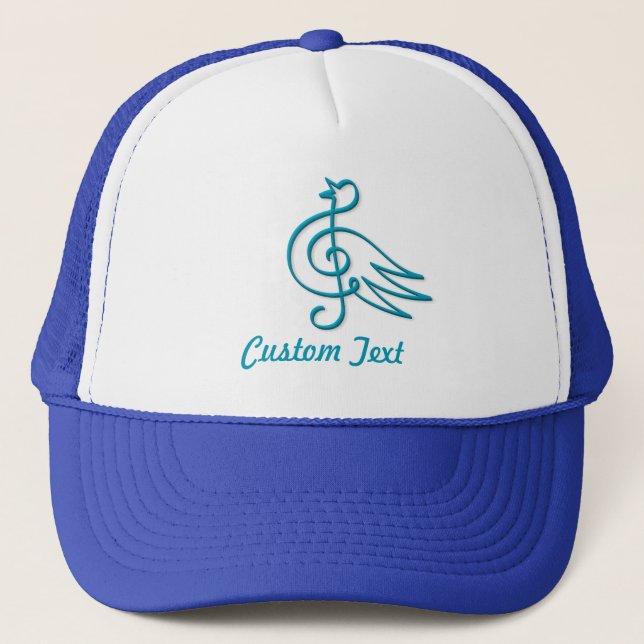sombrero de camionera de pájaro azul (Anverso)