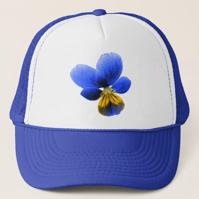 Sombrero de camionero azul Pansy (Anverso)