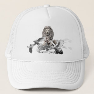 Sombrero de camionero blanco de jungla de concreto