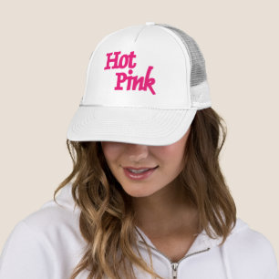 Sombrero de camionero blanco de palabra rosa calie