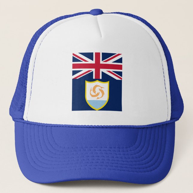 Sombrero de camionero con bandera de Anguila Patri (Anverso)