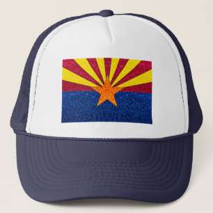 sombrero de camionero con bandera de Arizona purpu