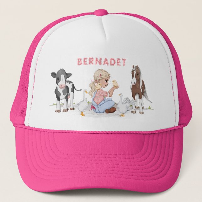 Sombrero de camionero de animales de granja y Chic (Anverso)