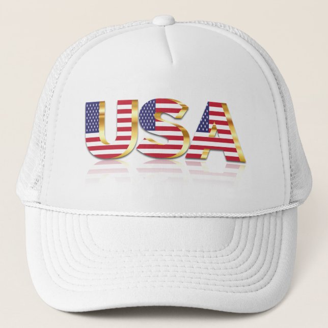 Sombrero de camionero de bandera de los Estados Un (Anverso)