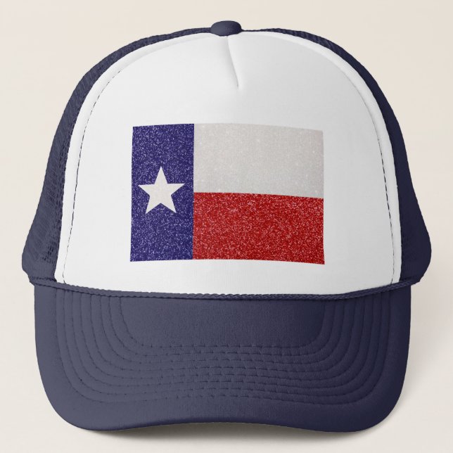 sombrero de camionero de bandera de Texas purpurin (Anverso)