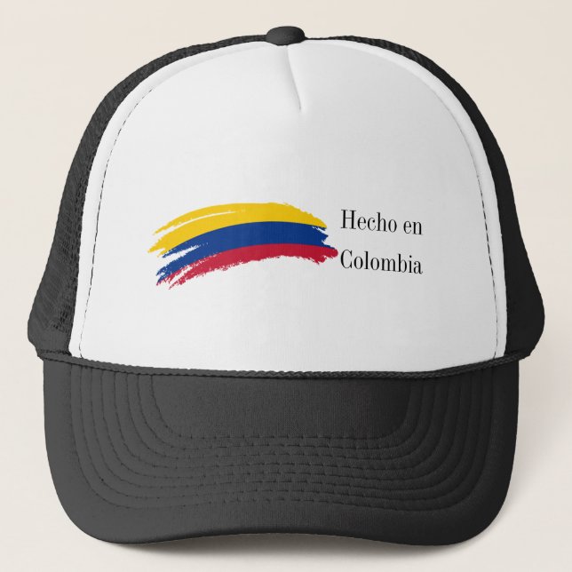 Sombrero de camionero de bandera Hecho en Colombia (Anverso)