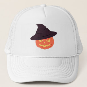 Sombrero de camionero de calabaza retro - Hallowee