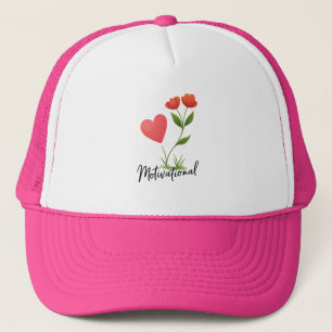 Sombrero de Camionero de Corazón y Flor Motivacion