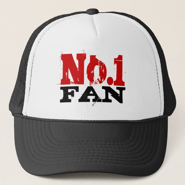 Sombrero de camionero de fans número 1 para hombre (Anverso)