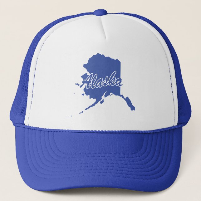 Sombrero De Camionero De Forma Estado De Alaska (Anverso)