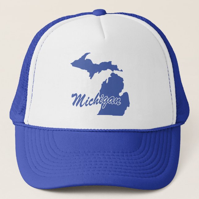 Sombrero De Camionero De Forma Estado De Michigan (Anverso)