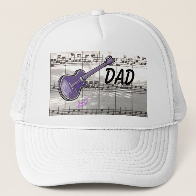 Sombrero de camionero de guitarra y música de papá (Anverso)