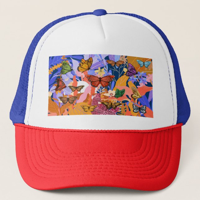 Sombrero de camionero de jardín de mariposa (Anverso)