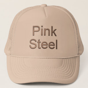 Sombrero de camionero de khaki de acero rosa
